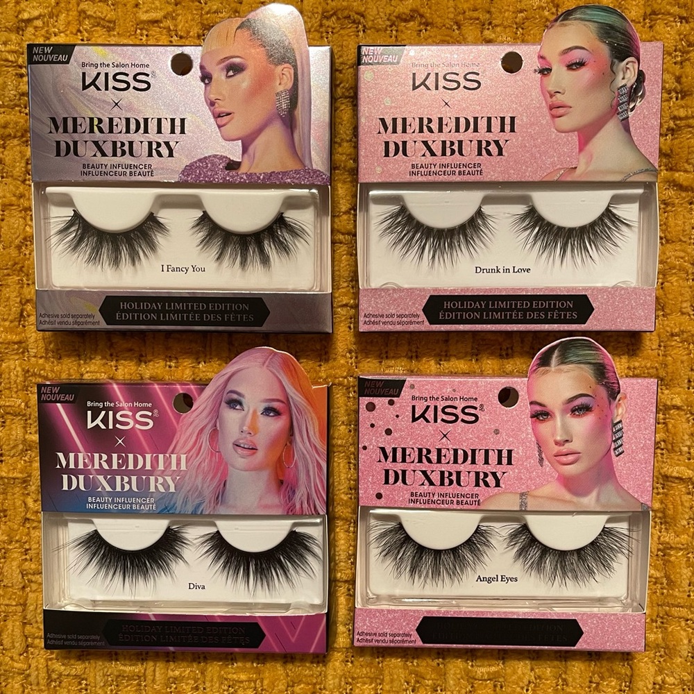 BRAND NEW ✨ KISS x Meredith Duxbury False Eyelash Bundle - 4 Pack